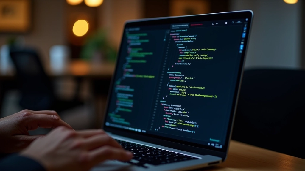 Computer screen showing smart contract code with conditional statements highlighted in different colors
